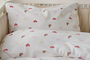 2-Dels Set Hjärtrud Spjälsäng Beige