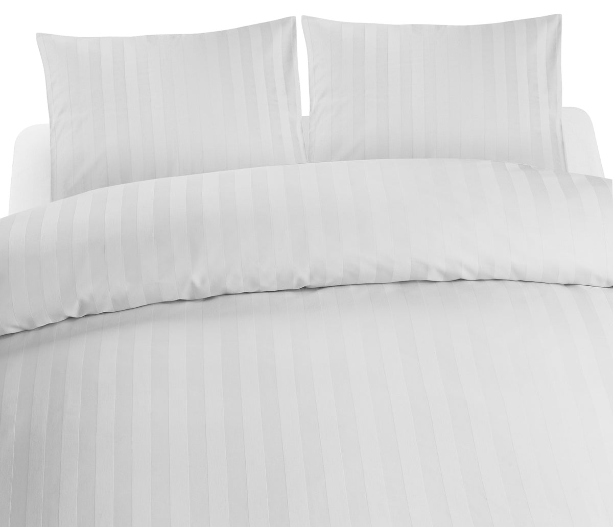 3-Dels Set Satin Vit Dubbel