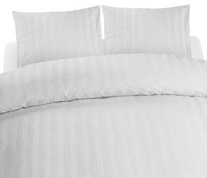 3-Dels Set Satin Vit Dubbel