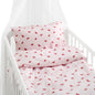 2-Dels Set Hjärtrud Spjälsäng Rosa