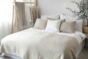Sängöverkast 250x250 cm Beige