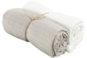 Muslinwrap 110x110 Grå, 2 Pack.