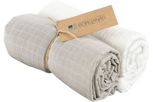 Muslinwrap 110x110 Grå, 2 Pack.