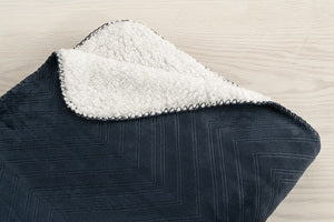 Pläd Sherpa 130x170 cm Marin