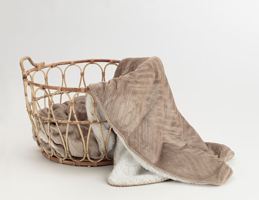 Pläd Sherpa 130x170 cm Linne